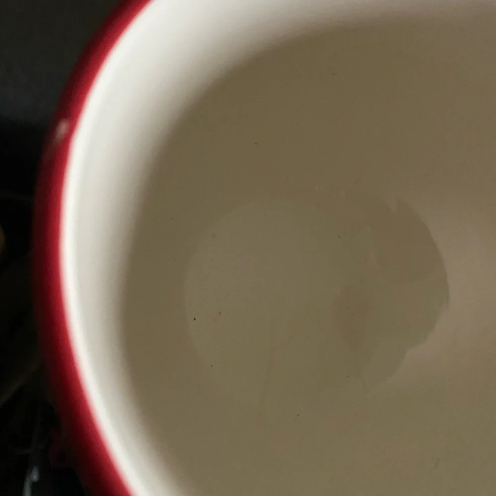 Christmas Peppermint Swirl Stripe Polka Dot Ceramic Red and White Nesting Bowls